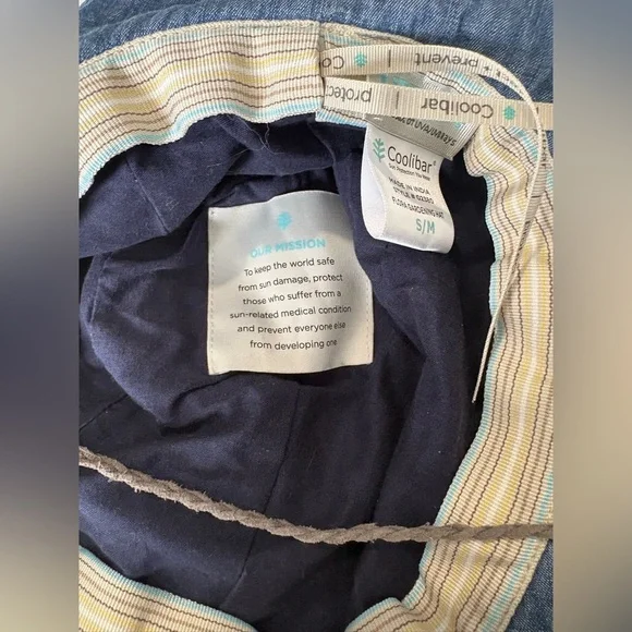 Coolibar upf 50 flora gardening hat chambray size small - Picture 5 of 9